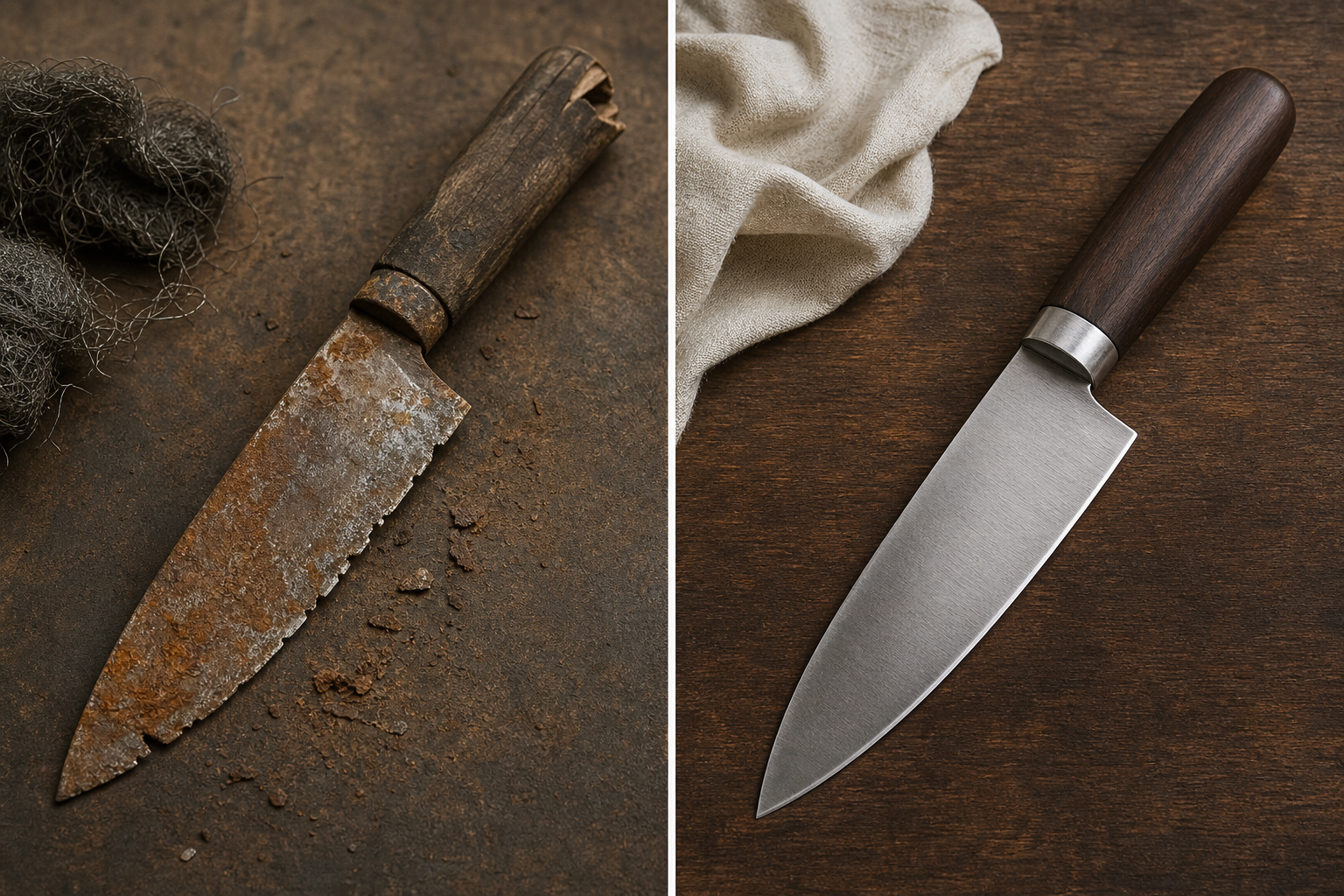 Affûtage professionnel : réparer un couteau abîmé